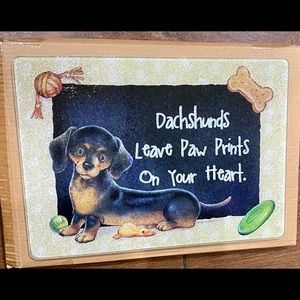 New Dachshund glass decor
